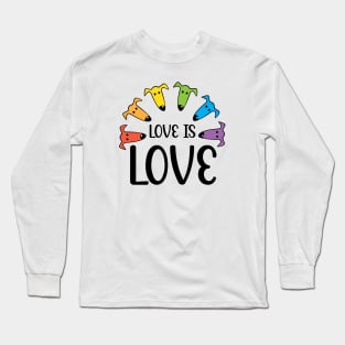 Love is Love Greyhound Rainbow Long Sleeve T-Shirt